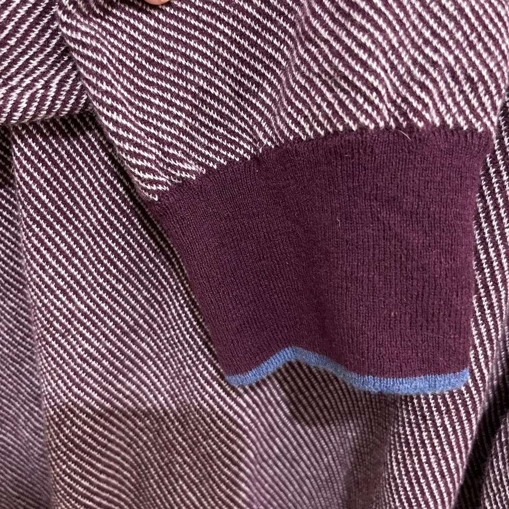Robert Graham Rhett Burgundy 1/4 Zip Merino Cotton Blend Sweater size 3XL - Picture 5 of 6